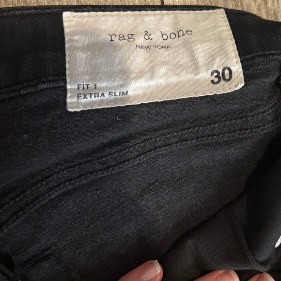 Rag & Bone Men’s Black Fit 1 Extra Slim 30 - Picture 7 of 9